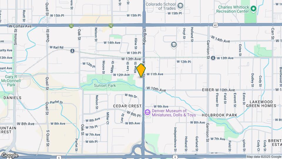 1075 Kipling St Map and Location Details