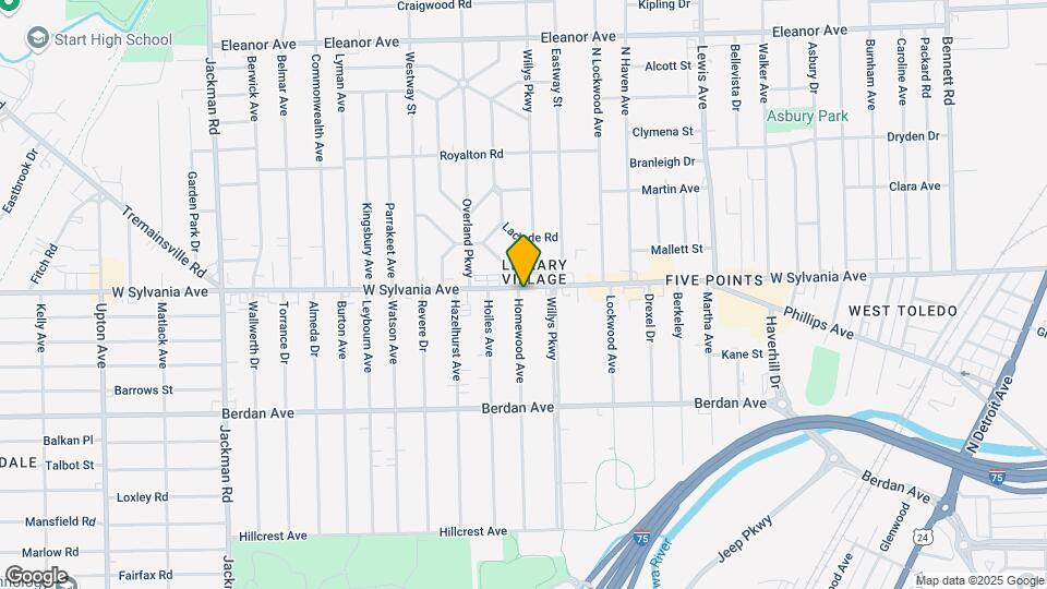 1331 W Sylvania Ave Map and Location Details