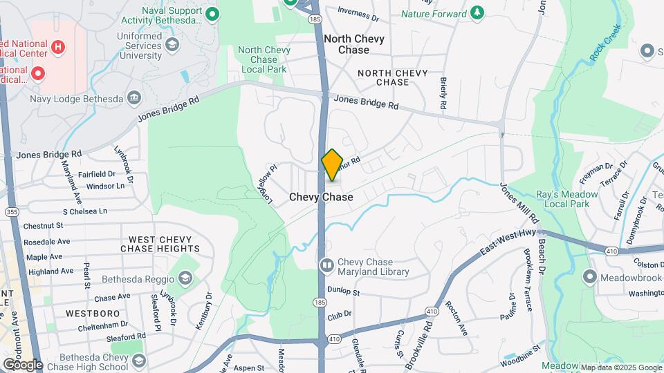 Chevy Chase Lake Mapa y Detalles de la Ubicación