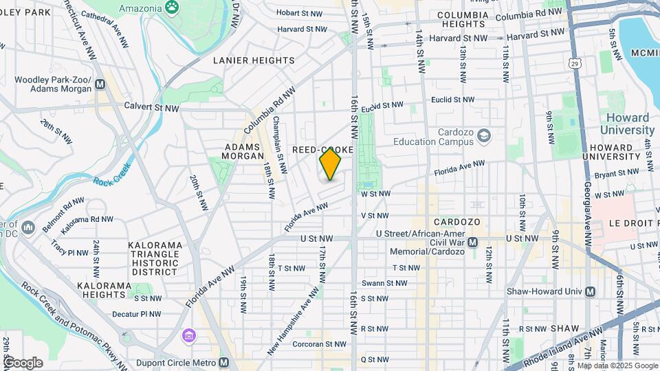 1614 Belmont St NW Map and Location Details