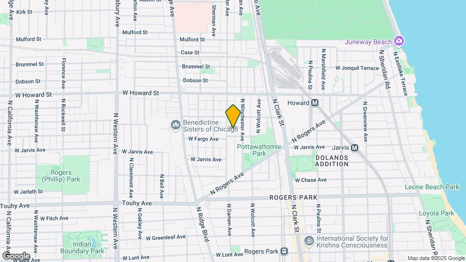 7413 N Damen Ave Map and Location Details
