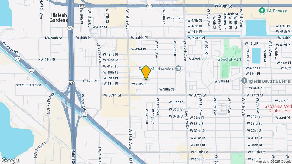 1475 W 38th Pl Map and Location Details