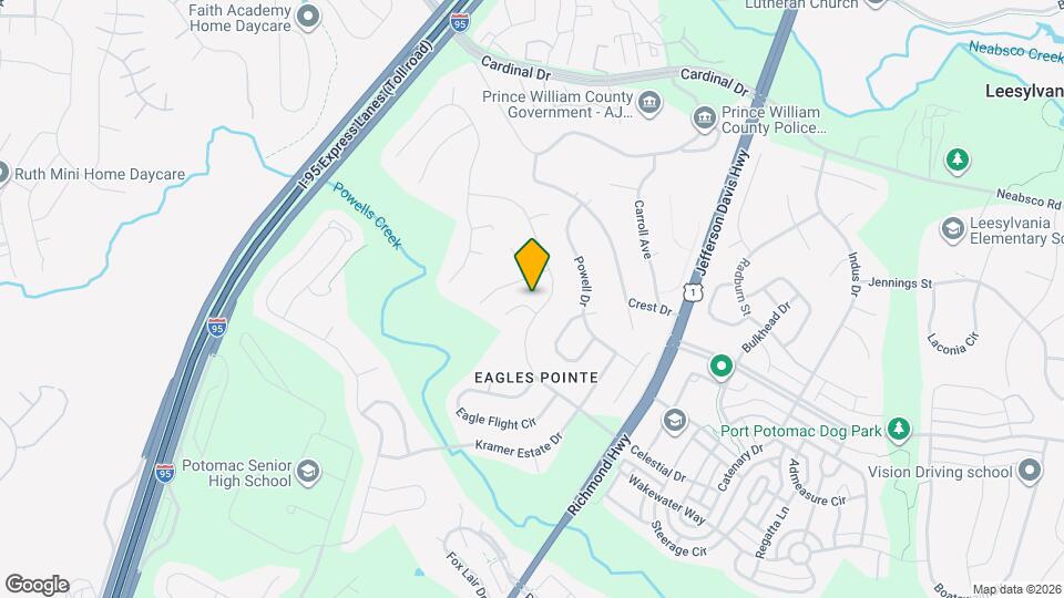 16104 Mountain Eagle Ct Map and Location Details