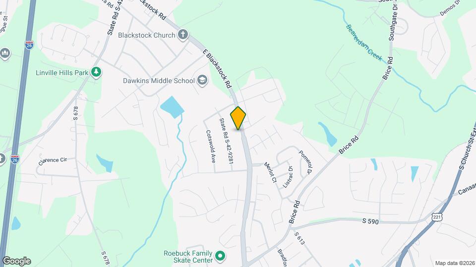 1536 E Blackstock Rd Mapa y Detalles de la Ubicación