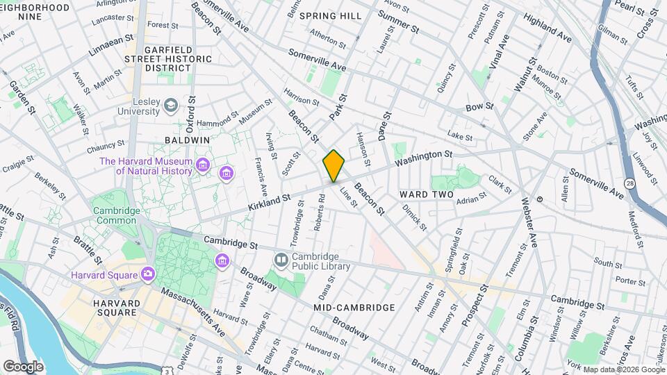 90 Kirkland St, Unit 1 Map and Location Details