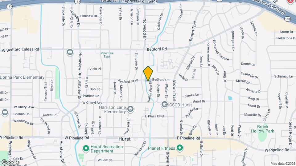 1133 Valley View Dr Map and Location Details