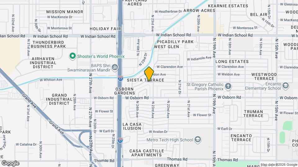 2311 W Whitton Ave Map and Location Details