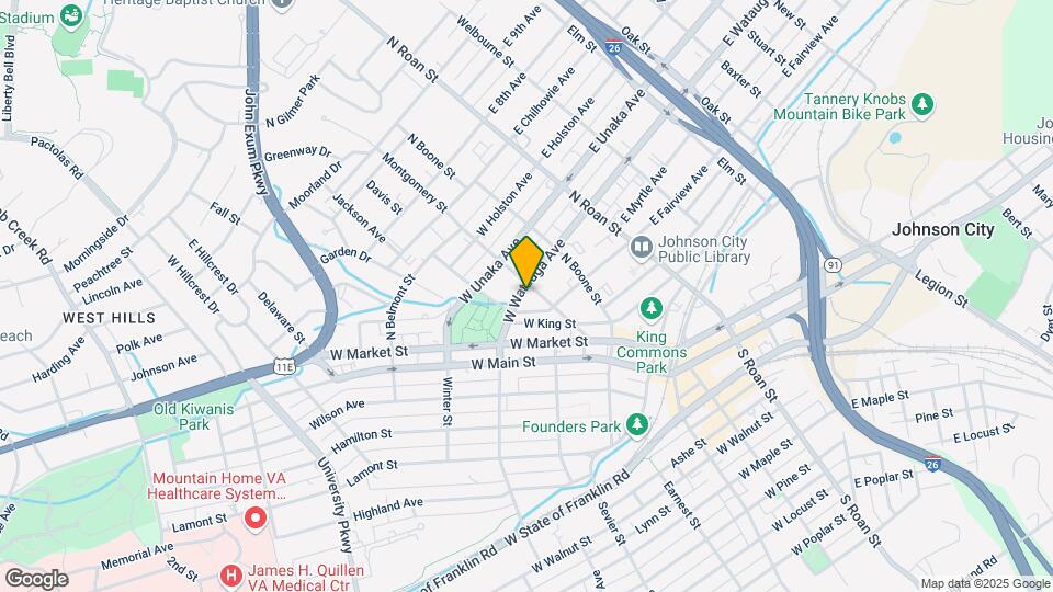 303 W Watauga Ave Map and Location Details