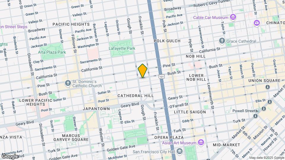 1663 Bush St Mapa y Detalles de la Ubicación