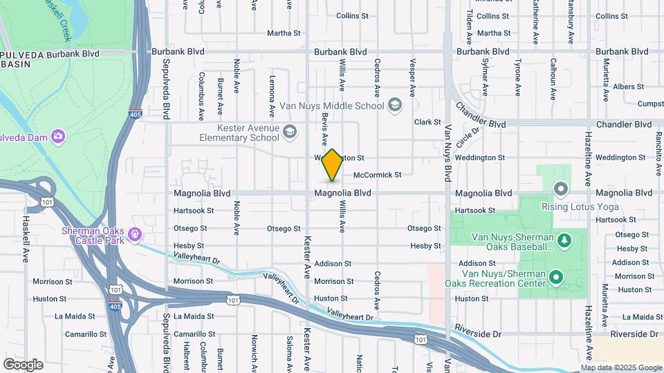 14819 Magnolia Blvd Map and Location Details