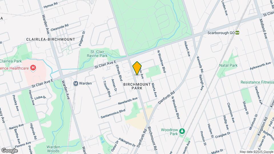 555 Birchmount Rd Map and Location Details