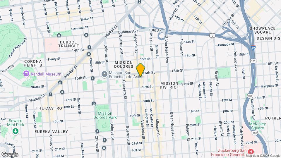 537 Valencia St Mapa y Detalles de la Ubicación