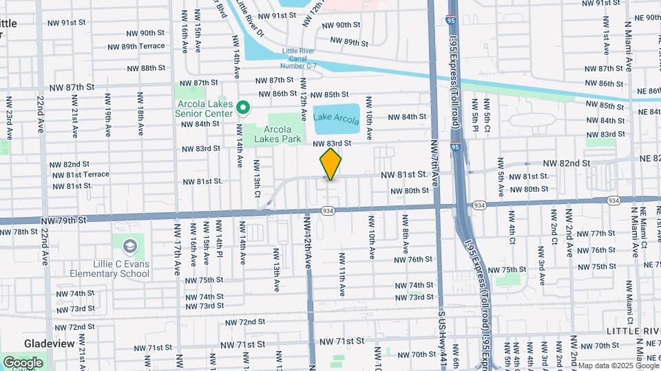 8001 NW 11th Ct Map and Location Details