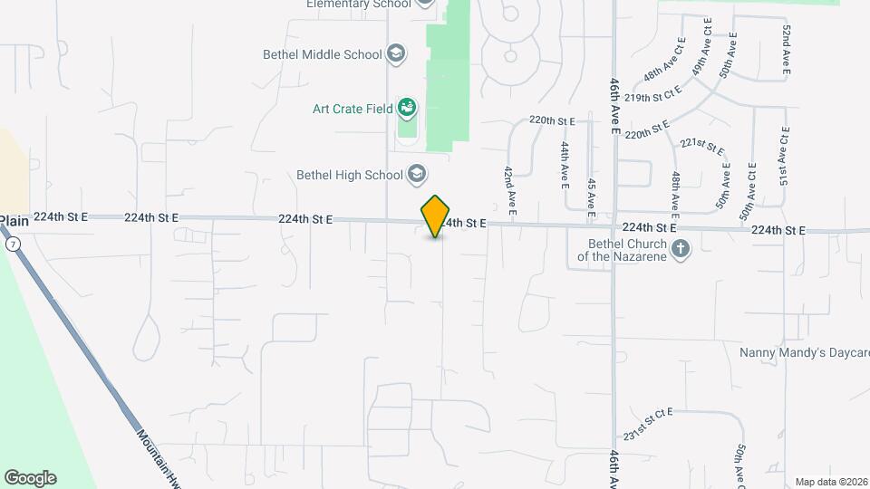 22422 40th Ave E, Unit 22422 40th Ave E Mapa y Detalles de la Ubicación