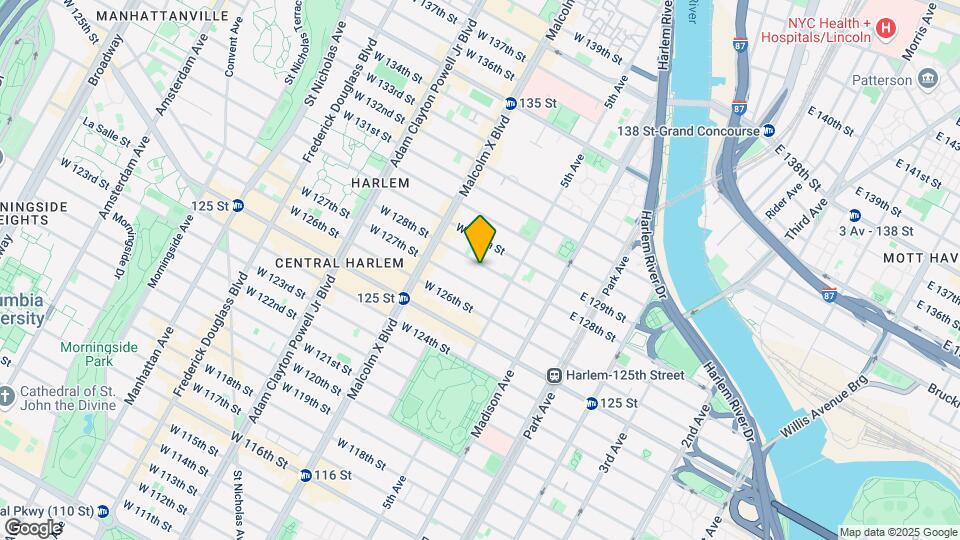 28 West 128th Street Map and Location Details