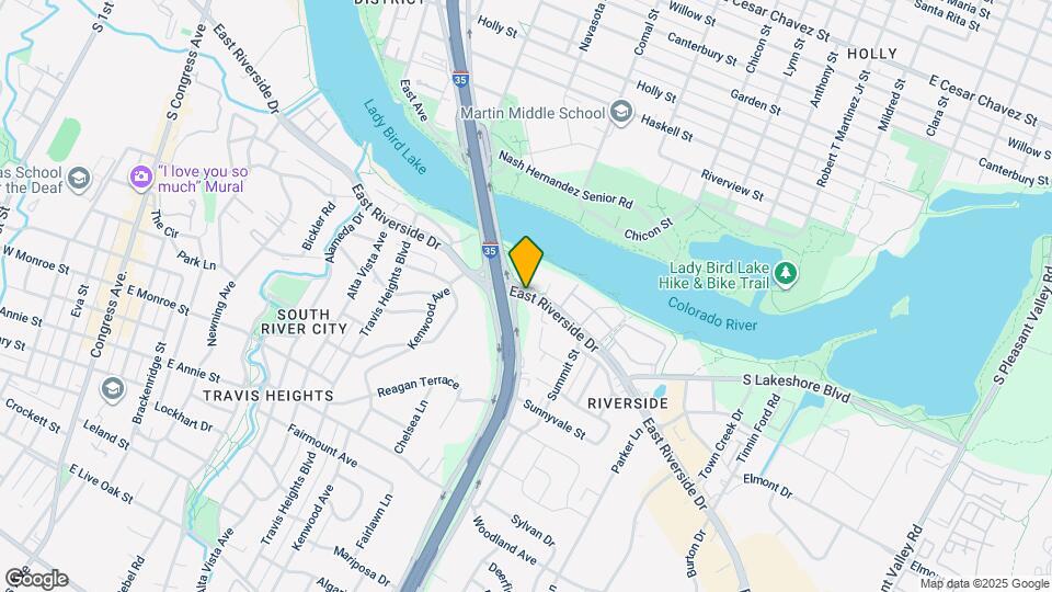 1300 E Riverside Dr Mapa y Detalles de la Ubicación