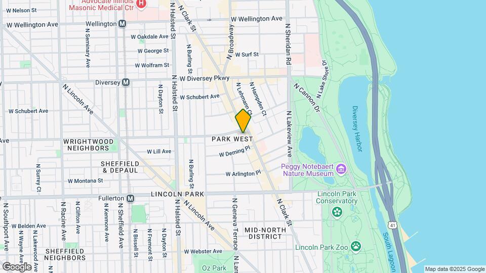 663 W Wrightwood Ave Map and Location Details