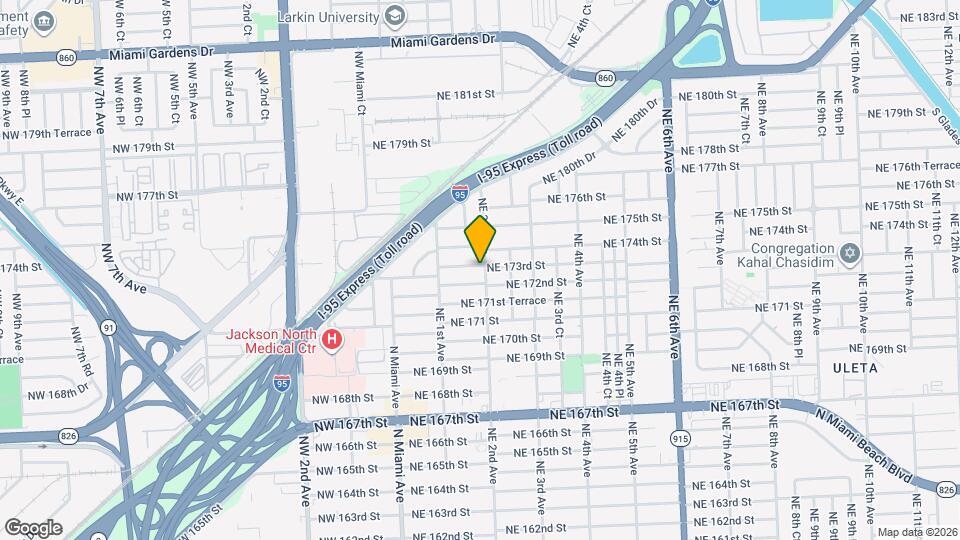 190 NE 173rd St Map and Location Details
