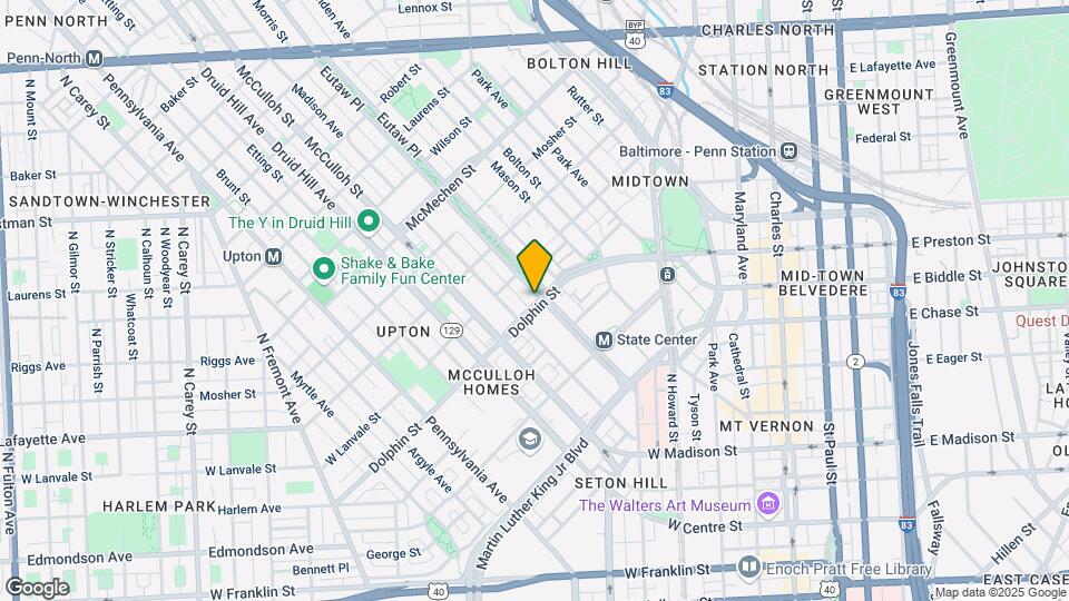1200 Eutaw Pl Map and Location Details