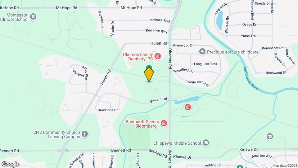 Okemos Station Apartments Map and Location Details