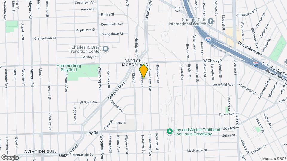 9342 Northlawn St Map and Location Details