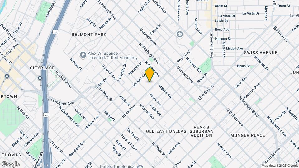 4619 Ross Ave Map and Location Details