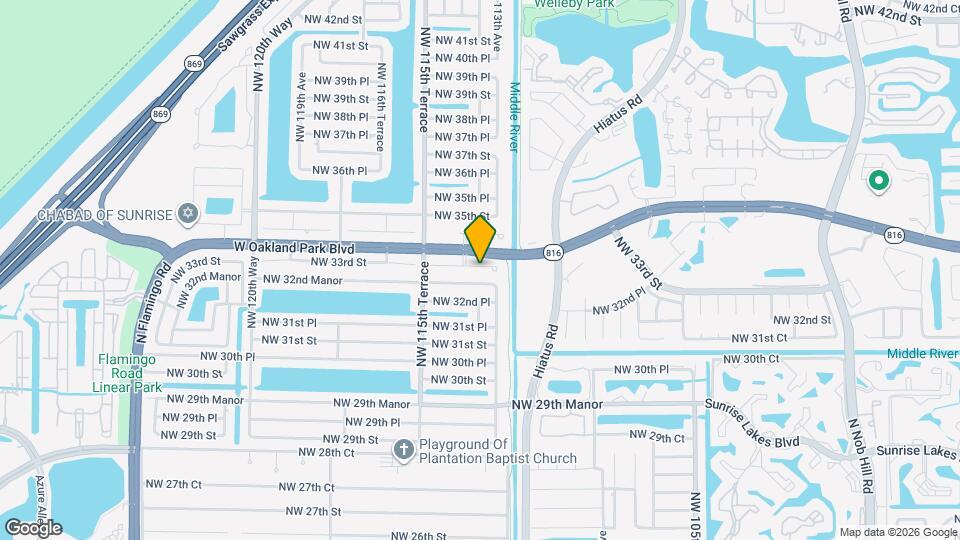 11338 NW 33rd St Map and Location Details