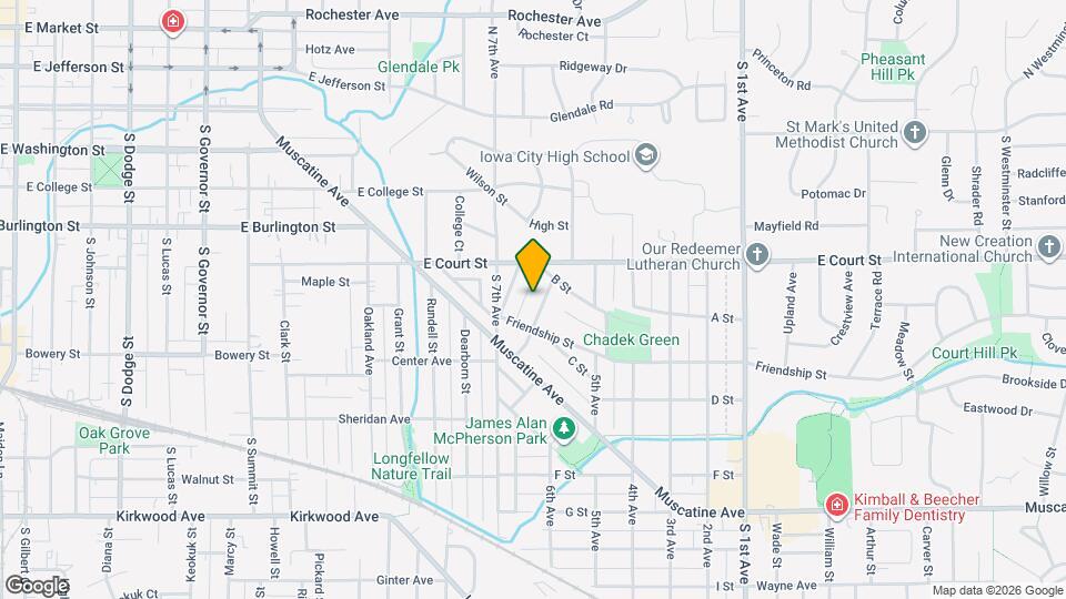 421 Garden St Map and Location Details