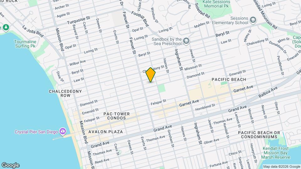 1344 Diamond St Map and Location Details