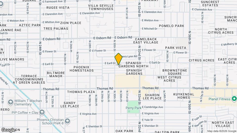 3014 E Avalon Dr Map and Location Details