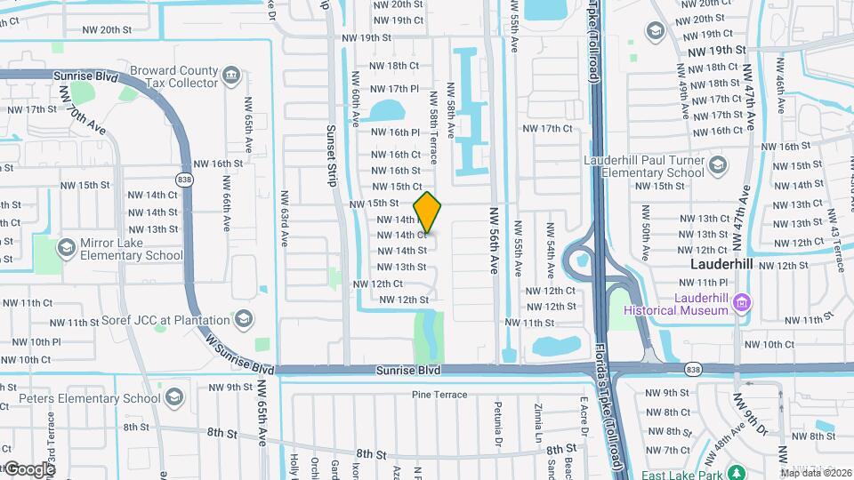 5820 NW 14th Ct Map and Location Details