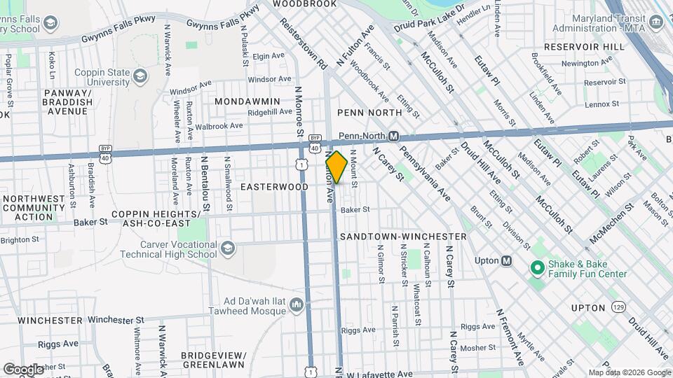 1649 N Fulton Ave Map and Location Details