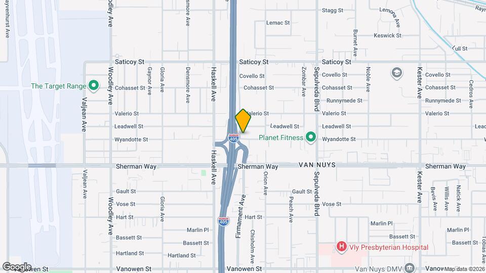 15557 Wyandotte St Map and Location Details