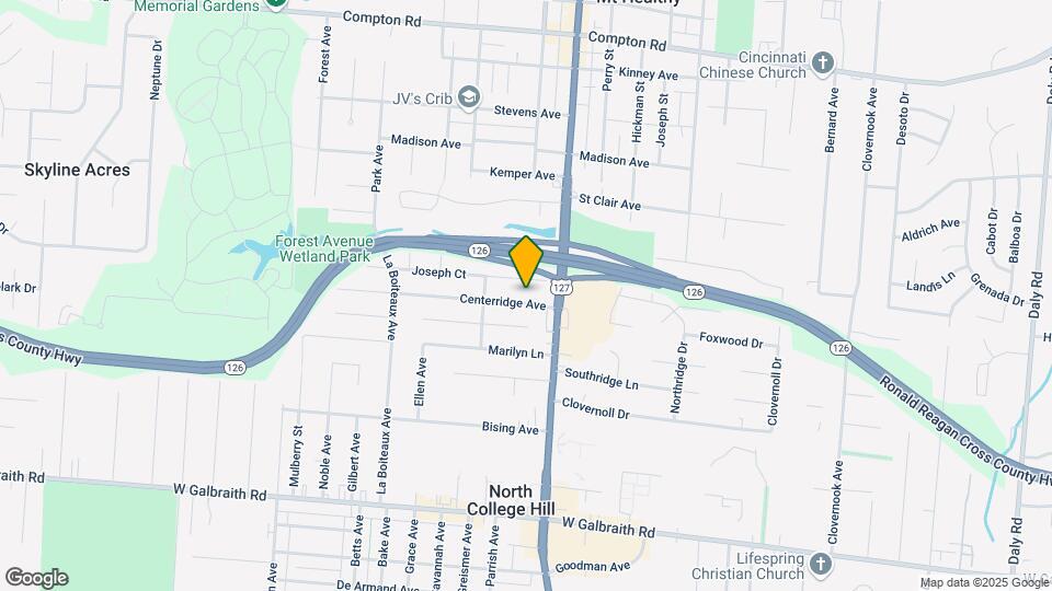 1614 Centerridge Ave Mapa y Detalles de la Ubicación