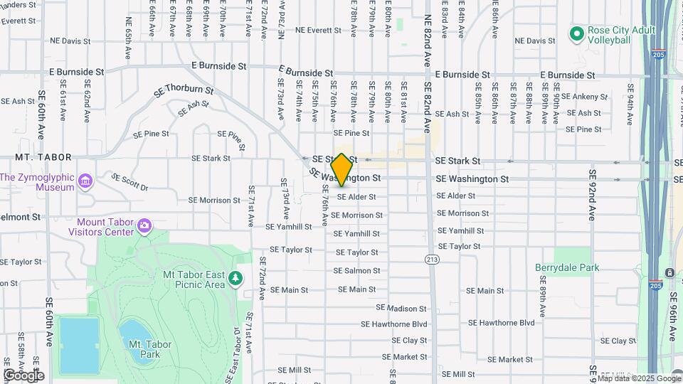 7643 SE Alder St Map and Location Details