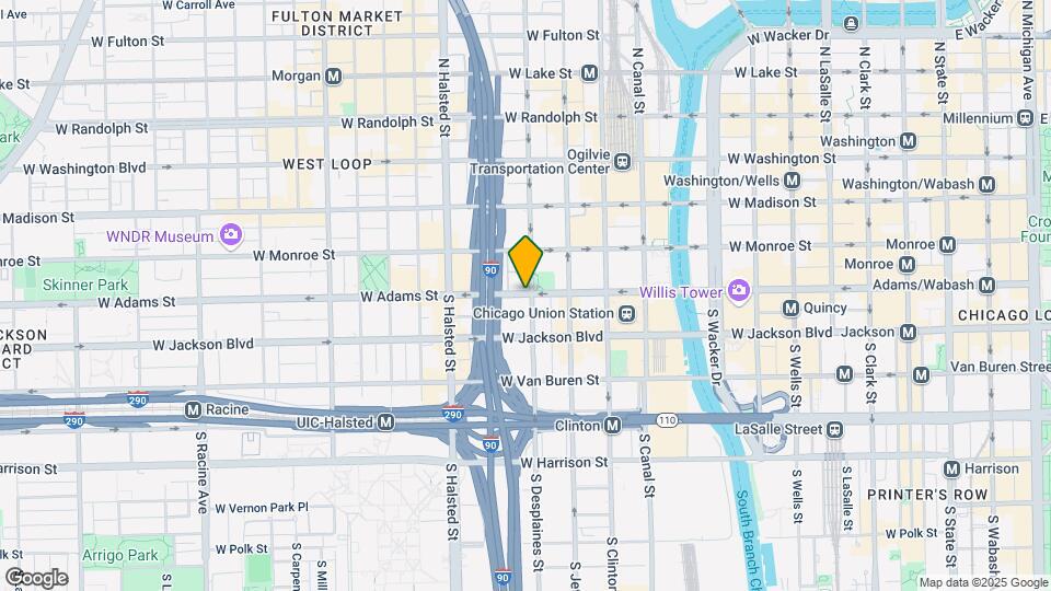709 W Adams St Map and Location Details