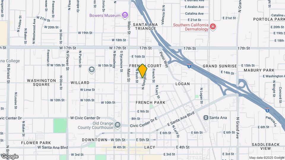 1310 N Spurgeon St Map and Location Details