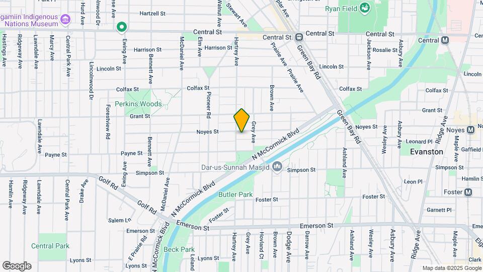 2118 Noyes St, Unit 1 Map and Location Details