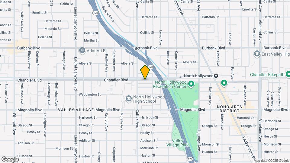 11662 1/2 Chandler Blvd Map and Location Details