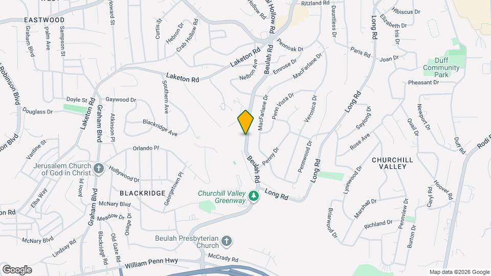 700 Beulah Rd Map and Location Details