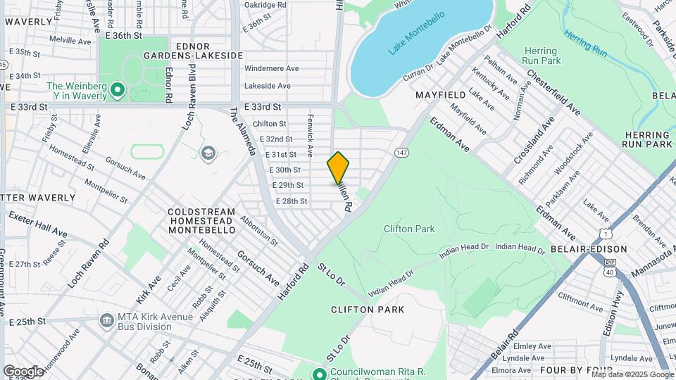 1843 E 29th St Map and Location Details