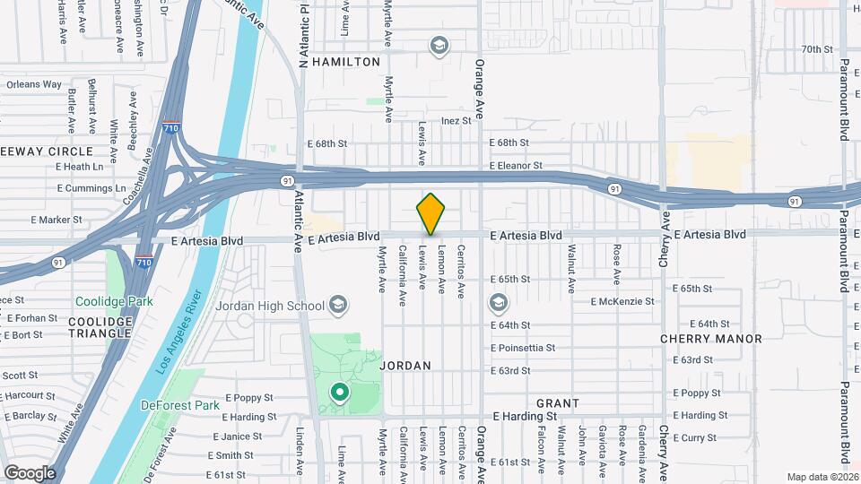 1054 E Artesia Blvd Map and Location Details