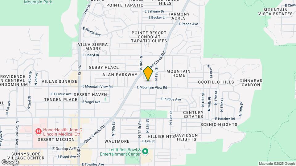 1222 E Mountain View Rd Map and Location Details