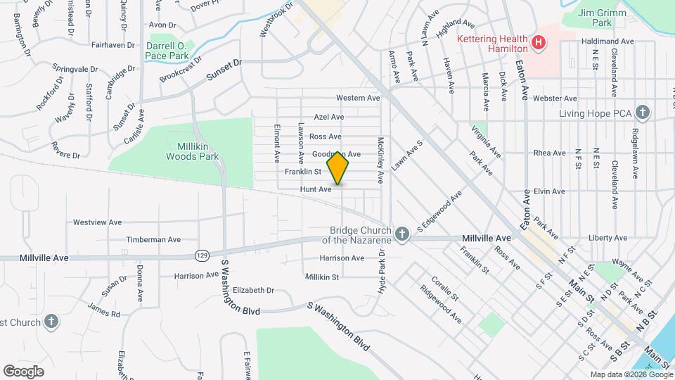 1107 Hunt Ave Map and Location Details