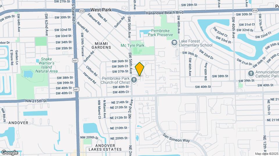 5401 SW 38th Ct Map and Location Details
