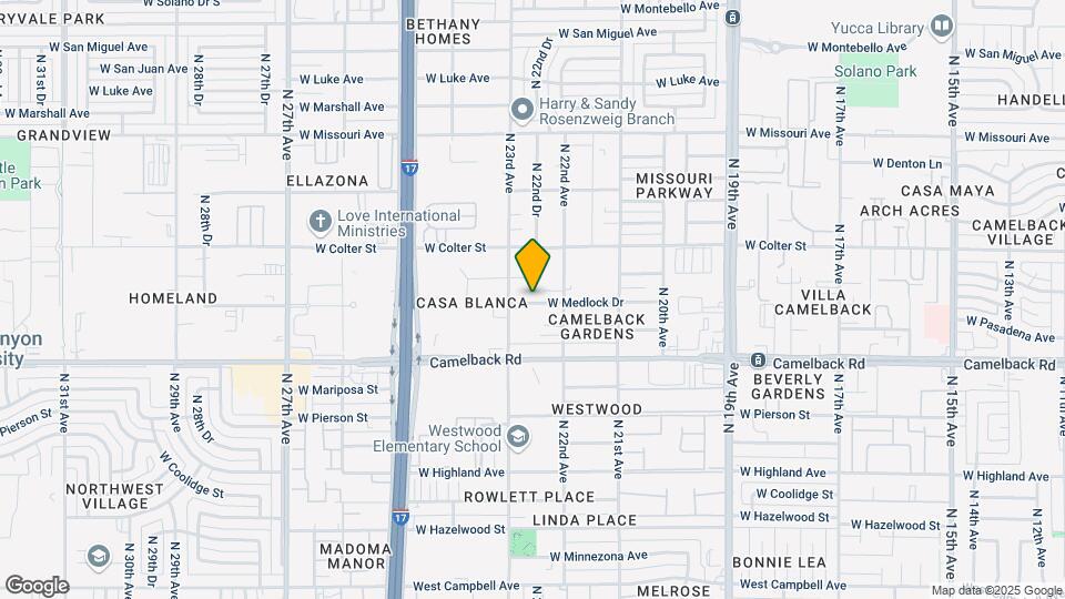 2234 W Medlock Dr Mapa y Detalles de la Ubicación