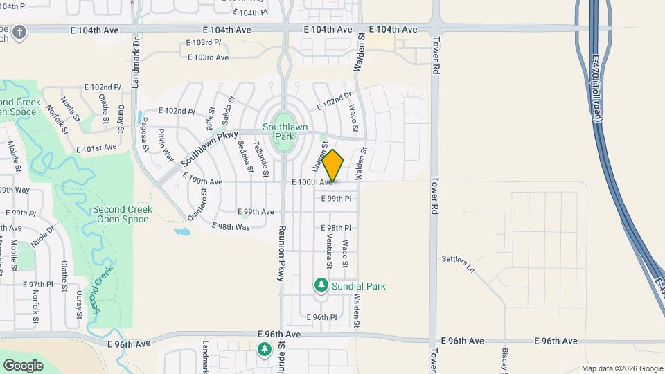 18020 E 100th Ave Map and Location Details