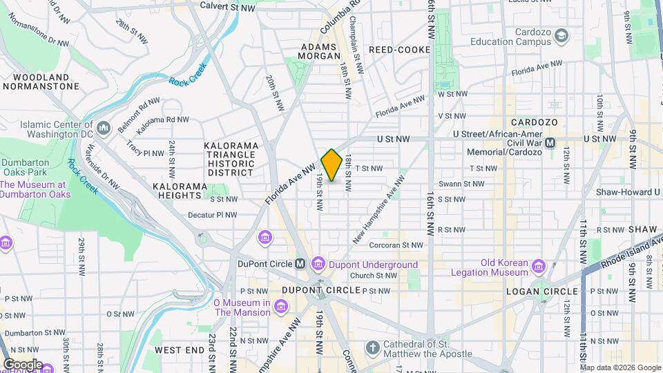 1832 Swann St NW Map and Location Details