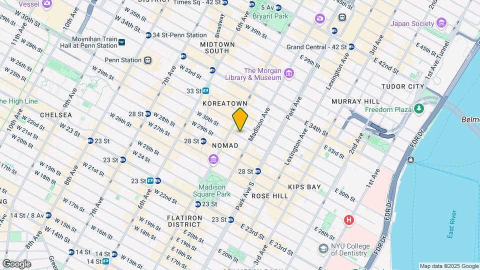 7 E 30th St Map and Location Details