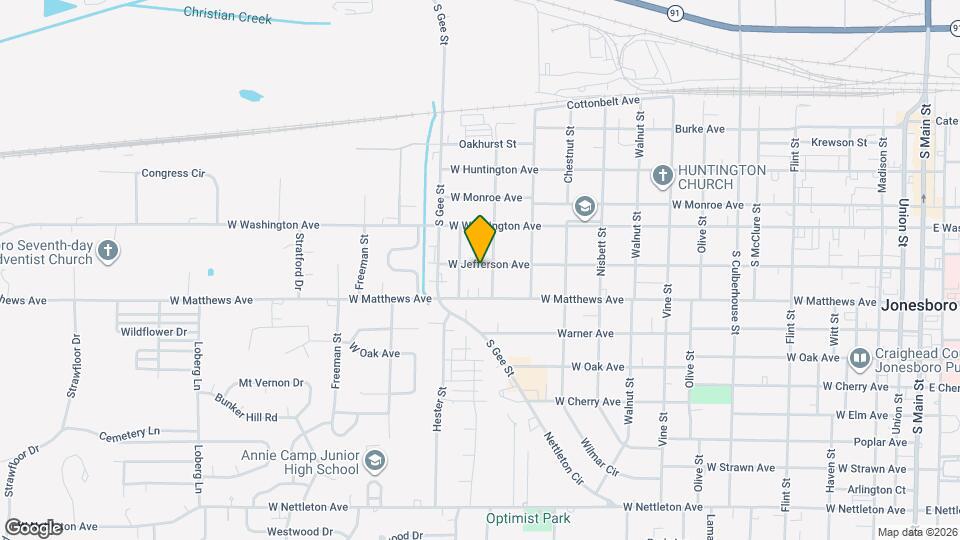 1405 W Jefferson Ave Map and Location Details